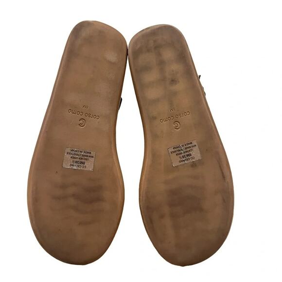 CORSO COMO Celano Ankle Wrap Open Toe Sandal In Black Leather Size 8 - Picture 9 of 11